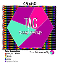 Load image into Gallery viewer, Rainbow Vertical Lines Rhinestone Tumbler Template
