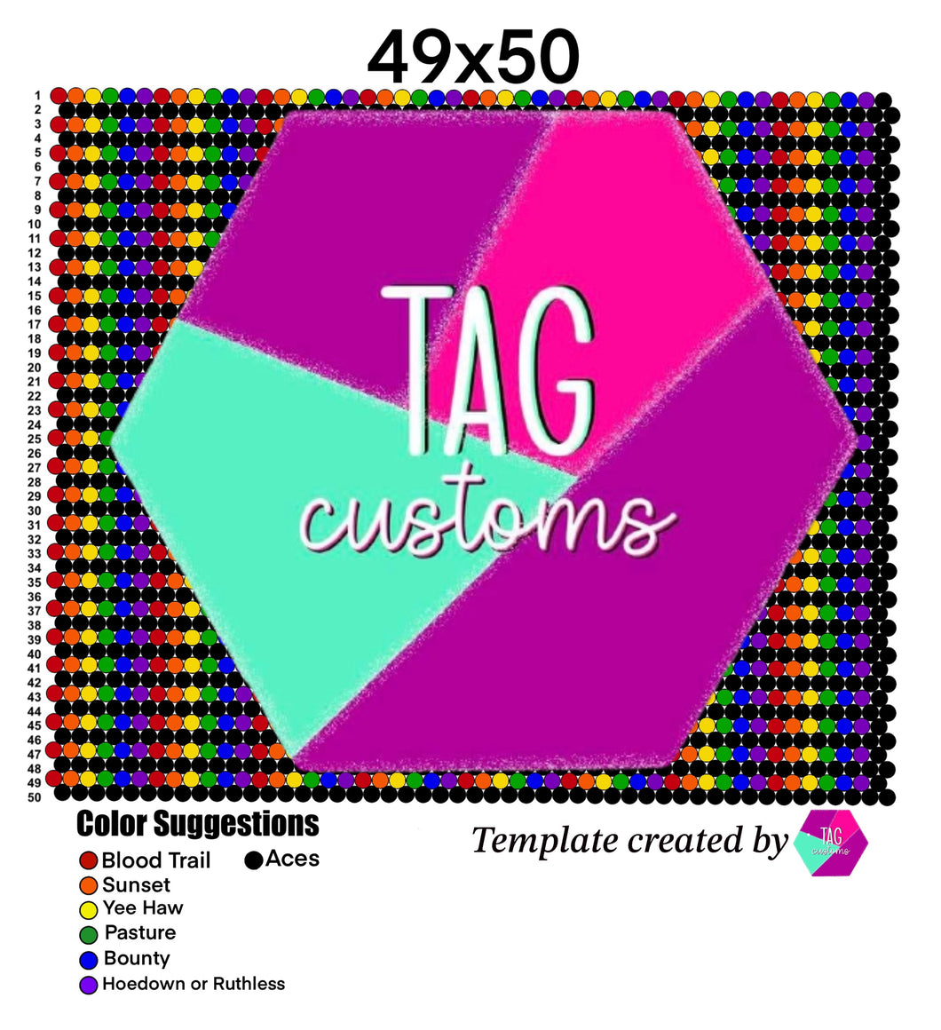 Rainbow Vertical Lines Rhinestone Tumbler Template