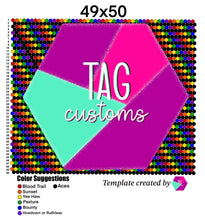 Load image into Gallery viewer, Rainbow Diagonal Lines Rhinestone Tumbler Template
