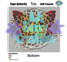 Load image into Gallery viewer, 3MM Tiger Butterfly Rhinestone Tumbler Template
