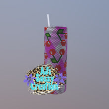Load image into Gallery viewer, 30 Oz Cherry Argyle Rhinestone Tumbler Template

