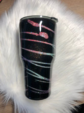 Load image into Gallery viewer, Striped Peekaboo Glitter Tumbler (30oz Tapered)
